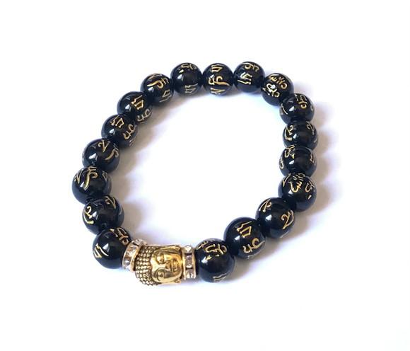 Pulseira Japamala 21 Contas Mantra de Buda e Meru Buda