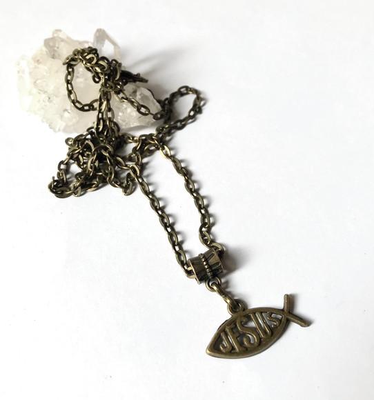 Colar Corrente em Ouro Velho com Pingente Jesus
