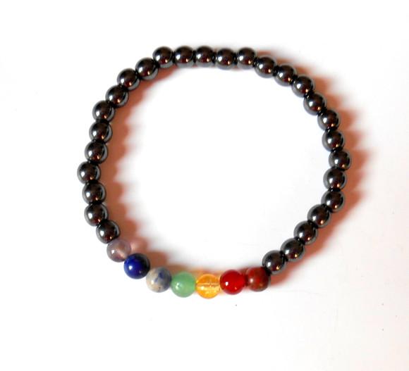 Pulseira 7 Chakras Hematita