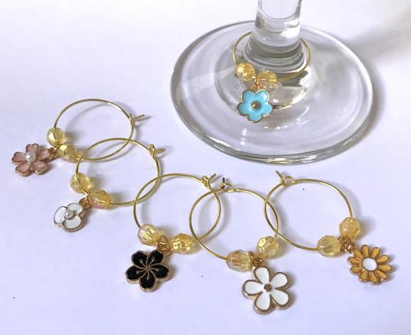 Marcadores de Taça Esmaltado - com 6 / Flores - Ver Modelos