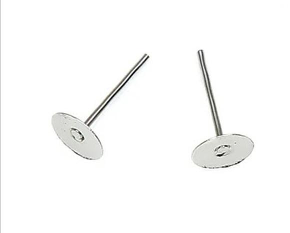 Base Brinco Pino 4 mm em Metal com 25 Pares