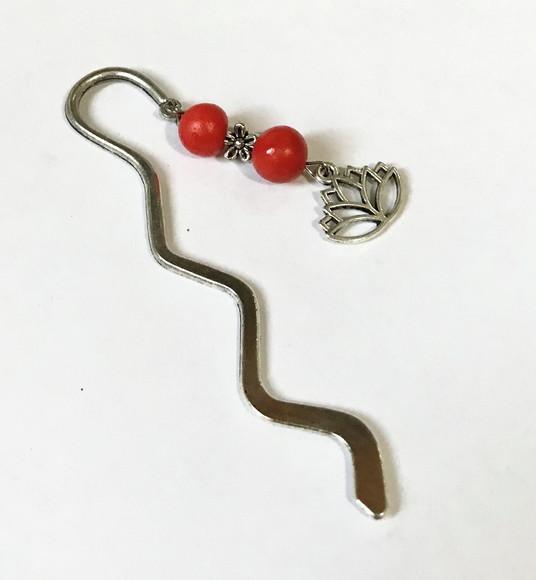 Marcador de Pagina/ Bíblia Metal com Açaí Vermelho