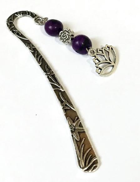 Marcador de Pagina/ Bíblia Metal com Açaí Roxo