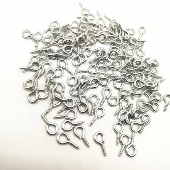 Mini Pino Parafuso / Mini Pitão Prateado 10 mm