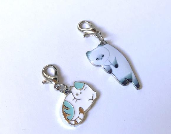 Kit 2 Pingente com Gato para Colar, Pulseira, Tornozeleira