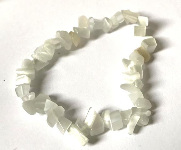 Pulseira Ajustavel Pedra Natural em Cascalhos Olho de Gato