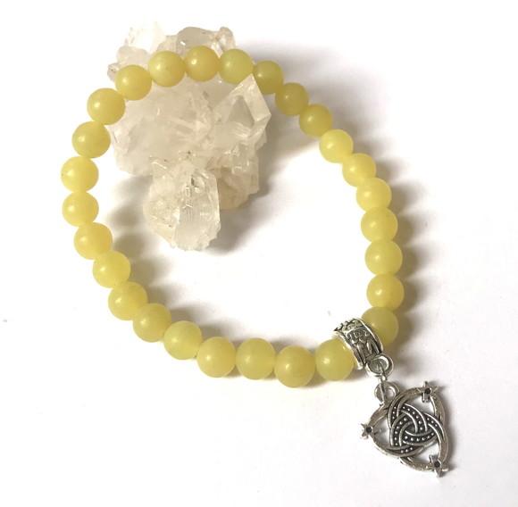 Pulseira Japamala 27 Contas Jade Limão