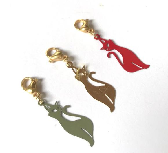 Kit Pingente com Gato para Colar, Pulseira, Tornozeleira