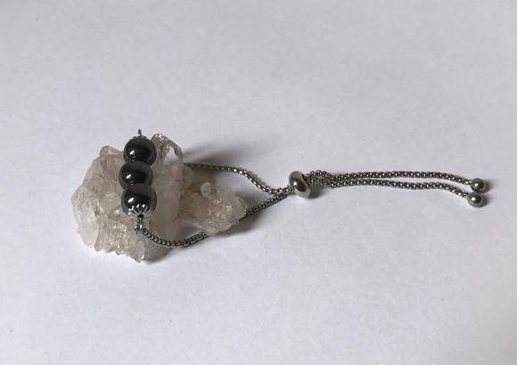 Pulseira Aço Inoxidável Ajustável Hematita Nao Magnética
