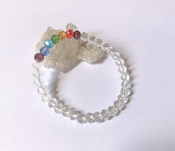 Pulseira Japamala 27 Contas Cristal e 7 Chakras