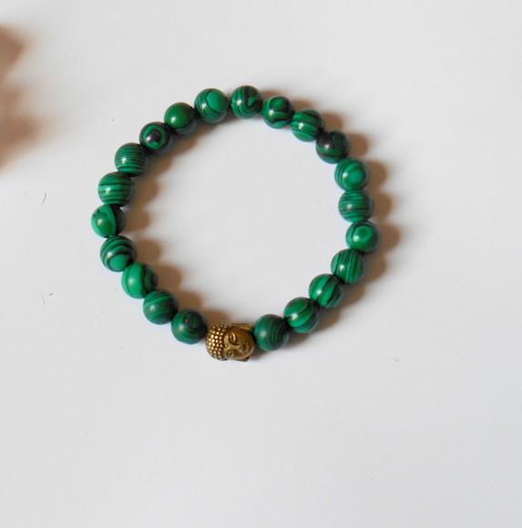 Pulseira Japamala com Malaquitas 21 Contas