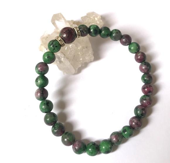 Pulseira Japamala com Rubi zoizita
