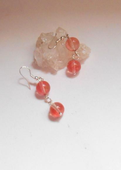 Brinco cristal cherry