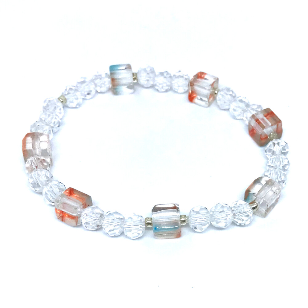 Conjunto Exclusivo de Pulseira e Brincos com Cristais Dadinho e F