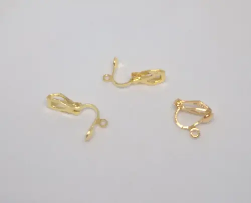 Base Brinco de Pressão 1 Saída Dourado ( 10 Pares)