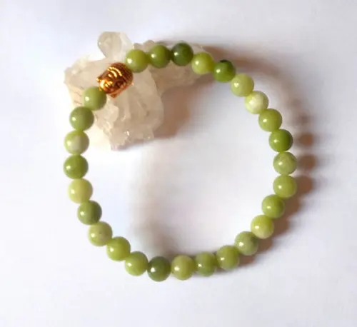 Pulseira Japamala com Jade Verde 27 Contas