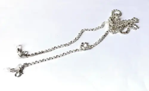 Salva Oculos em Corrente de Micro Perolas e Strass