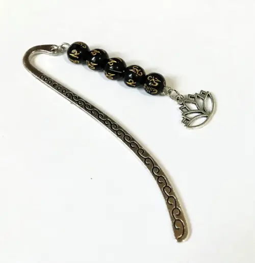 Marcador de Pagina/ Bíblia Metal com Mantra de Buda e Lotus