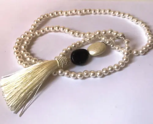 Japamala Colar 108 Contas Perola Abs Hoopnopono