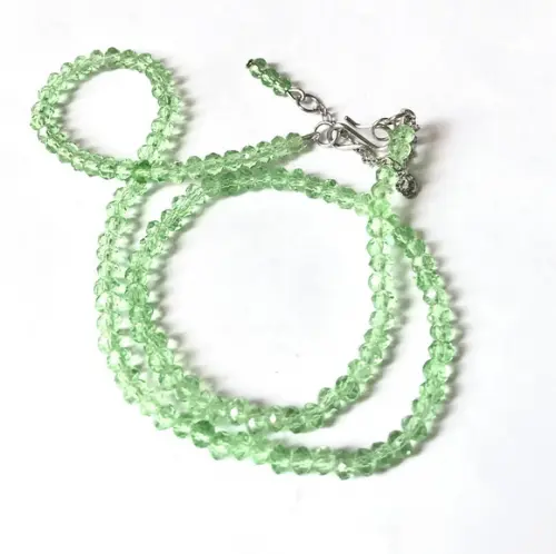 Choker Colar com Cristal Flat Verde 4 mm e Aço Inox