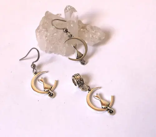 Conjunto Aço Inox com Gato em Liga de Zinco