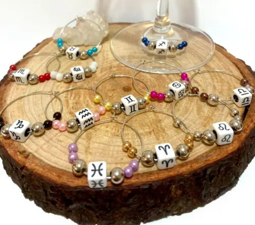 Marcadores de Taça Signos do Zodíaco com 12 Aros