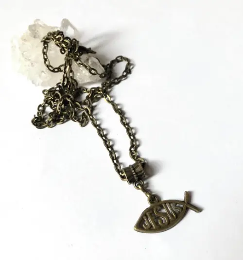 Colar Corrente em Ouro Velho com Pingente Jesus
