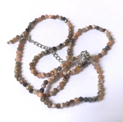 Choker com Micro Rodocrosita Facetada