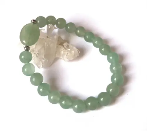 Pulseira Japamala com Quartzo Verde 21 Contas