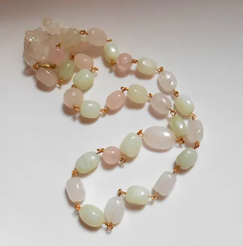 Colar Quartzo Natural Cores Claras