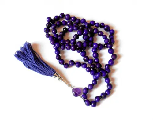 Japamala Colar 108 Contas Açai Roxo