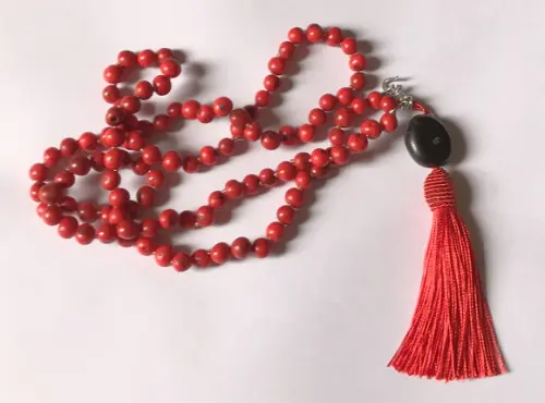 Japamala 108 Contas Açai Vermelho e Jatobá