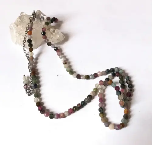 Choker com Turmalinas Facetada e Fecho Inox