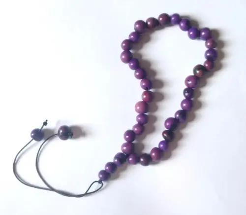 Masbaha ou Misbaha 33 Contas de Semente Açaí Roxo