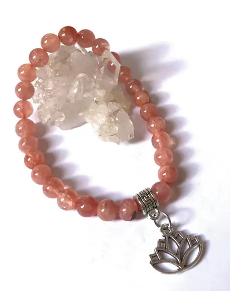 Pulseira Japamala 27 Contas Sunstone com Pingente