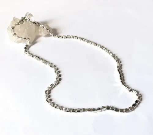 Choker Colar Corrente com Perola Abs e Strass