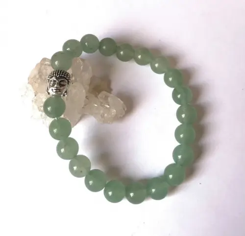 Pulseira Japamala com Quartzo Verde 21 Contas