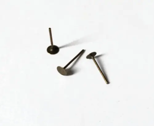 Base Brinco Pino 4 mm em Metal Bronze com 25 Pares