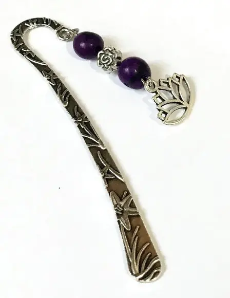 Marcador de Pagina/ Bíblia Metal com Açaí Roxo