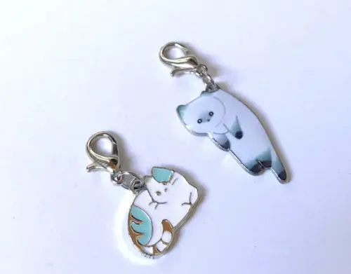 Kit 2 Pingente com Gato para Colar, Pulseira, Tornozeleira
