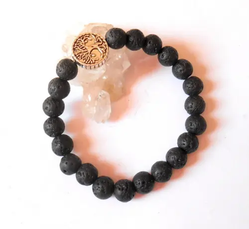 Pulseira Japamala com Lava Vulcânica 21 Contas