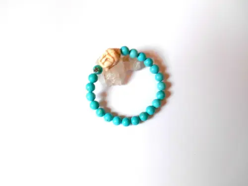 Pulseira Japamala com turquesa