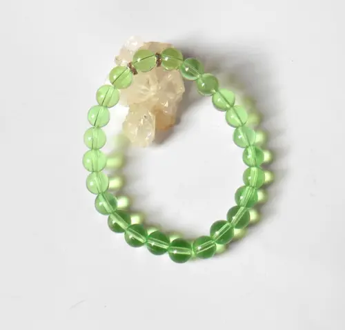 Pulseira cristal grenn gold