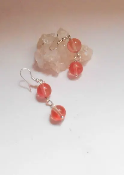 Brinco cristal cherry