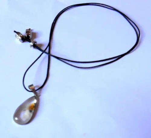 Cordão colar com pingente ágata ajustável de longo a choker