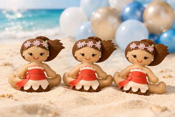 Centro de Mesa Moana de Feltro, Lembrancinha Aniversário Moana,