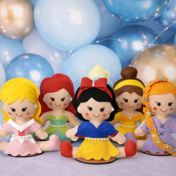 Centro de Mesa Princesas Feltro