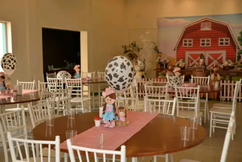 Centro de Mesa Fazendinha Rosa