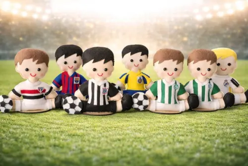 Centro de Mesa Futebol em feltro