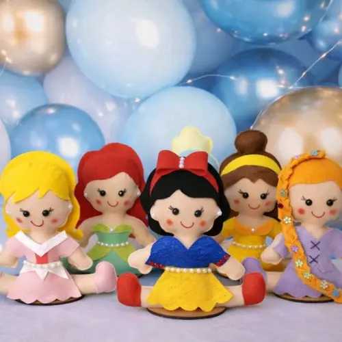 Centro de Mesa Princesas Feltro